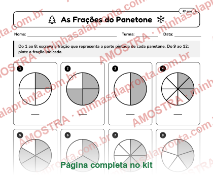 Frações do panetone